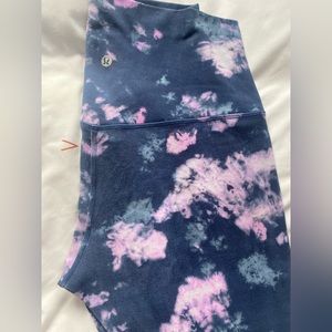 Lulu Align High Rise - Tie Dye Mineral Blue Multi - 28”